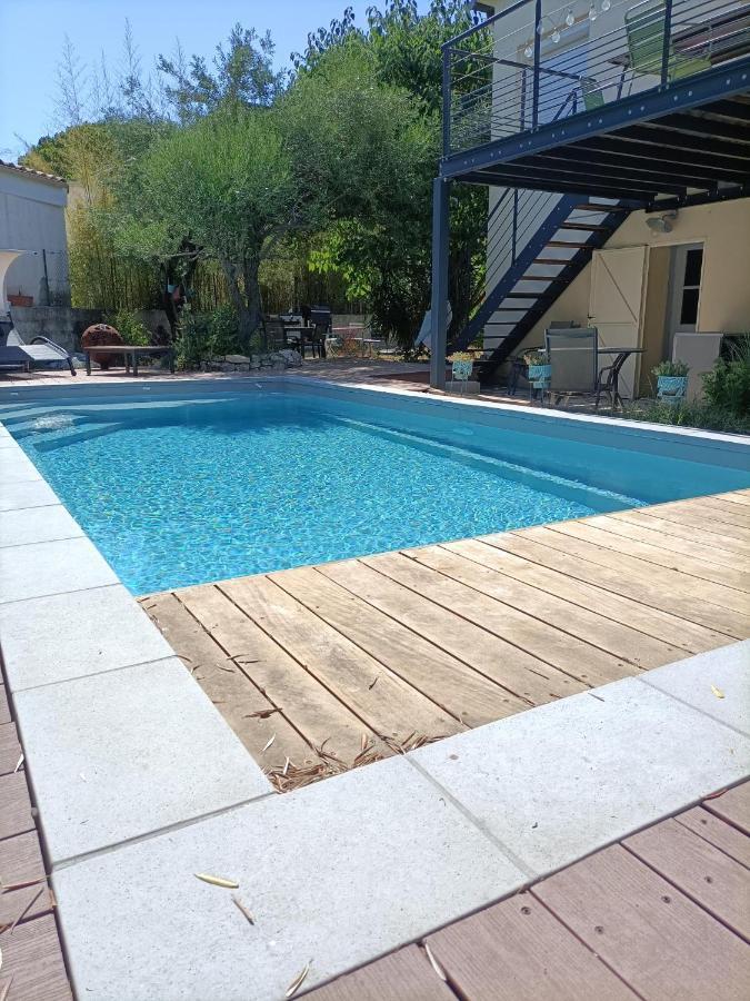 Appartement Independant Avec Jardin Et Acces Piscine Nimes Bagian luar foto